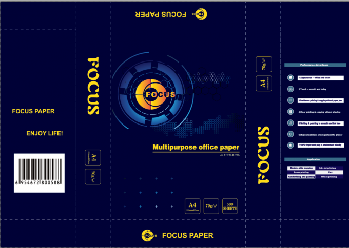 Tamanho do OEM A4 do papel de c&oacute;pia da foto da polpa de madeira de 100% & tamanho 70gsm/75gsm/80gsm da letra 0