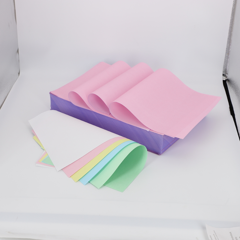FSC Virgin wood pulp GOOD SMOOTHNESS CB/CFB/CF Black/Blue image Invoice 5 plys  ncr Paper For Continuous Bill