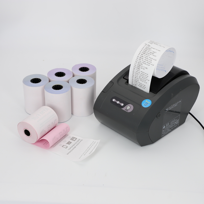 FSC Virgin Wood Pulp 45-80gsm Thermal Paper Jumbo Roll For ATM / POS Roll