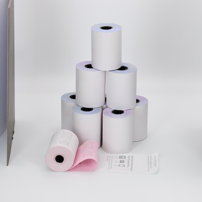 FSC Virgin Wood Pulp Carbonless Paper Roll For POS Roll / Print