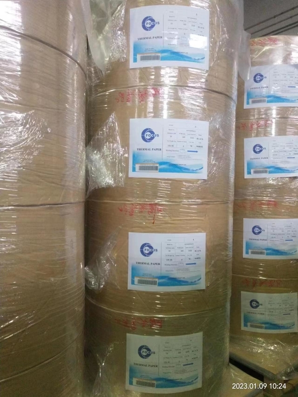 BPA Free Hot Sales 100% Wood Pulp 48GSM 55GSM Black Image 2 1 4 150 Blue Black Imaging Thermal Paper Rolls