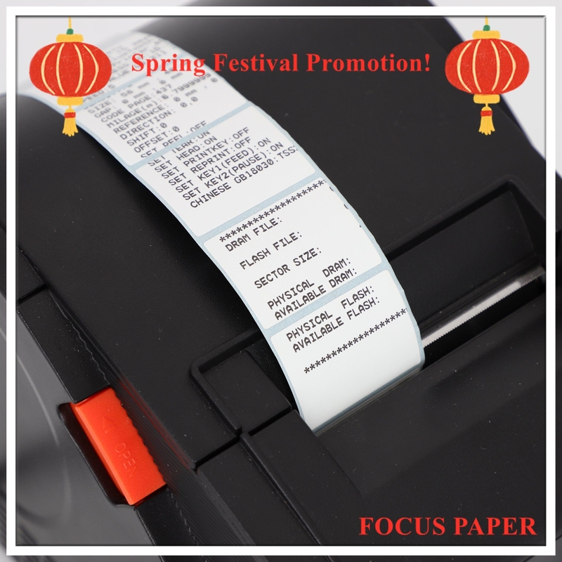 Direct Thermal Print Technology Thermal Label Paper Roll with Glassine Paper as Liner