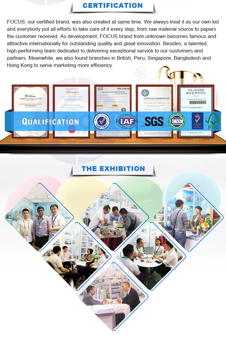 Papel nível mais alto de Glassin do fornecedor de Manufacturer& do tipo do foco