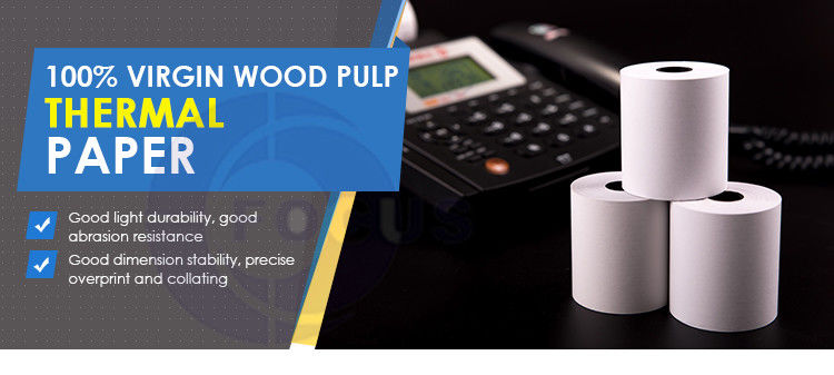 100% Virgin Wood Pulp A Grade GOOD Whiteness 12000m Length Thermal Paper JUMBO Roll For Cash Register