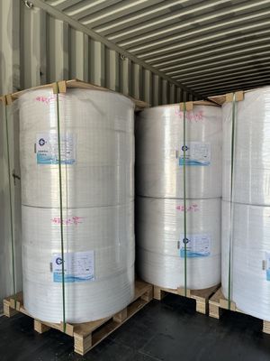 100% de Madeira Virgem Pulpa Imagem preta 45/48/55gm Jumbo papel térmico para impressão